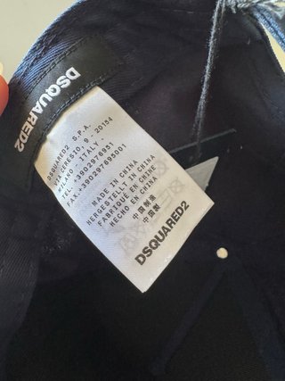 Cappello Dsquared2 Uomo Blu Rosso Patch 1964