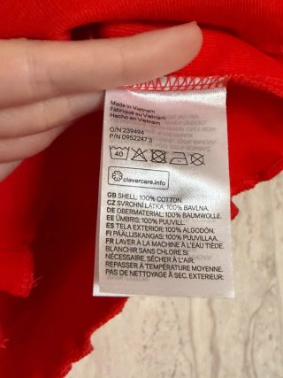 Top corto H&M rojo