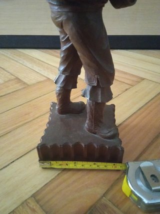 Talla madera gaitero hecho a mano