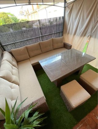 Conjunto Sofá y Mesa Jardín Nuevo