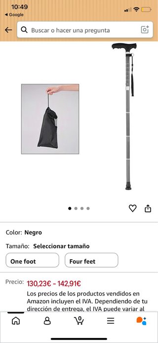 Bastón con luz LED