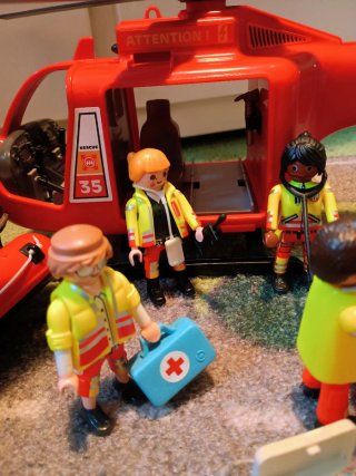 Playmobil Equipo de Rescate Helicóptero y Barco