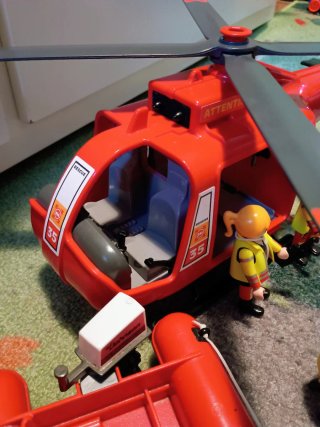 Playmobil Equipo de Rescate Helicóptero y Barco
