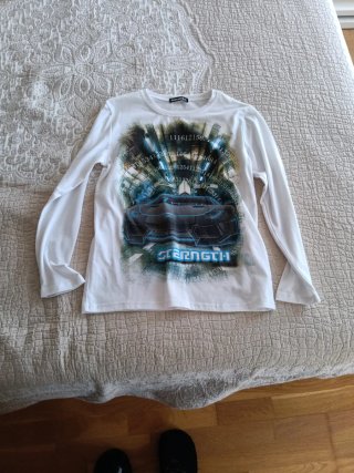 Camiseta niño manga larga coche