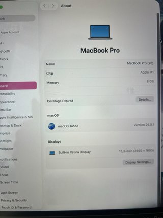 MacBook Pro 2020 Plata