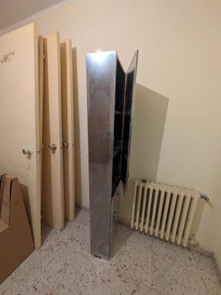 Mueble baño vintage cristal y metal