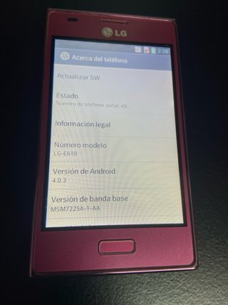 Móvil LG E610 Rosa