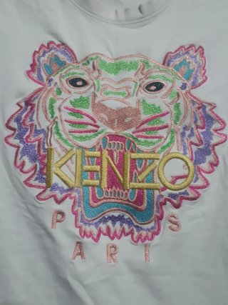Camiseta Kenzo Tigre Multicolor Blanca