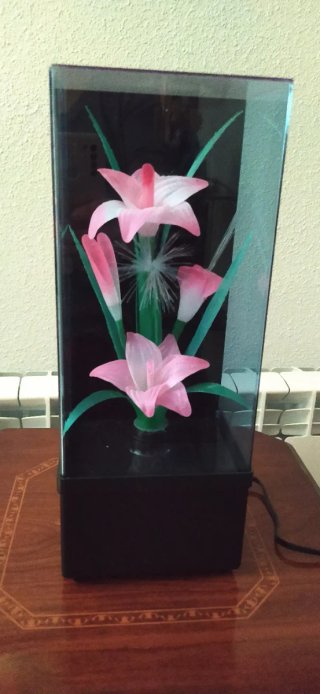 Lámpara Decorativa Flores Fibra Óptica