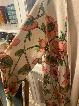 Abrigo cárdigan Zara flores M