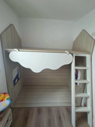 Cama alta infantil madera