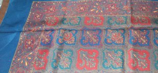 Foulard fantasia blu e rosso