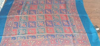 Foulard fantasia blu e rosso