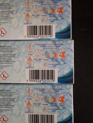 Lote pastillas potabilizadoras kit emergencia