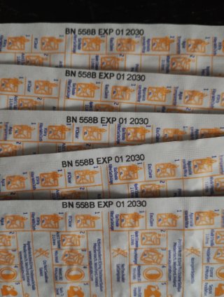 Lote pastillas potabilizadoras kit emergencia