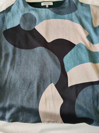 Jersey Bimaterial Trucco Verde Estampado frontal L