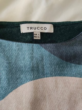 Jersey Bimaterial Trucco Verde Estampado frontal L