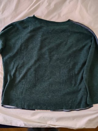Jersey Bimaterial Trucco Verde Estampado frontal L