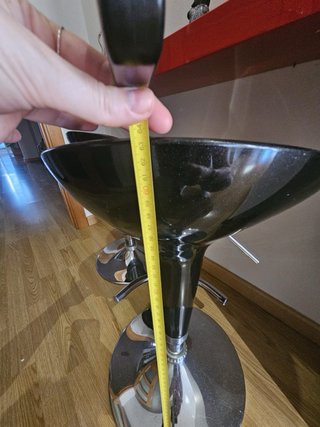 2 Taburetes de Cocina Negros y Plateados