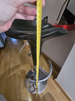 2 Taburetes de Cocina Negros y Plateados