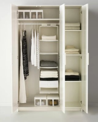Armario 3 puertas blanco madera