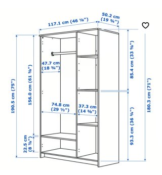 Armario 3 puertas blanco madera