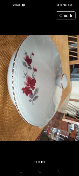 Zuppiera Galvani in porcellana