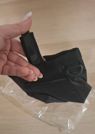 Marsupio Fidavet nero con clip e zip