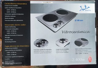 Placa eléctrica Jata 2 fuegos