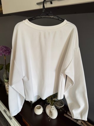 Sudadera Stradivarius Blanca Talla S
