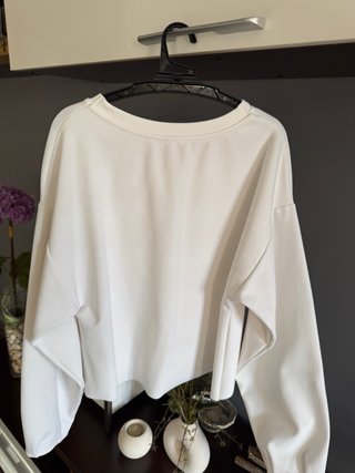 Sudadera Stradivarius Blanca Talla S