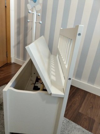 Baúl Infantil de madera blanco