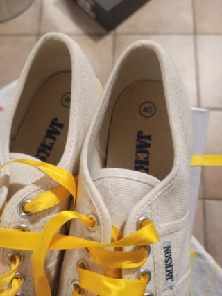 Scarpe tela bianche donna taglia 40