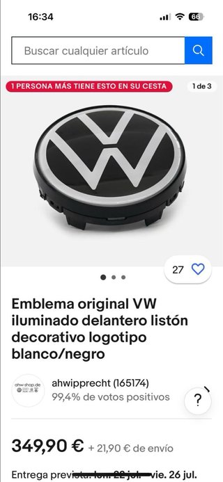 Logo Volkswagen Iluminado