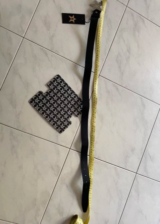 Cintura Hollywood Milano Pelle Nera Tg M