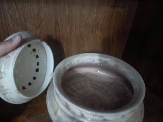 Caja decorativa cerámica flores