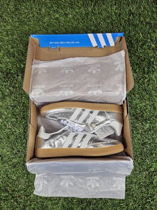 Adidas Samba Plateadas Silver Metallic • Talla 38