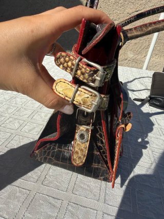 Borsa Luciano Padovan Pelle Coccodrillo e Pitone