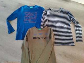 Lote 3 camisetas Benetton niño 9 años