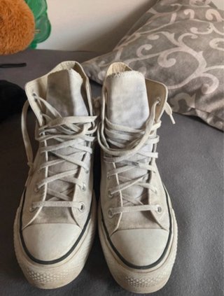 Converse All Star Bianche Alte Platform