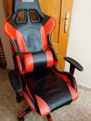 Sedia da Gaming MFAVOUR Nero/Arancione