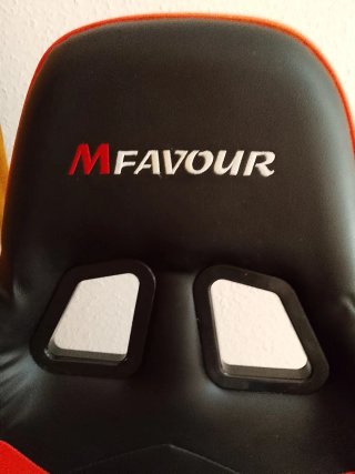 Sedia da Gaming MFAVOUR Nero/Arancione