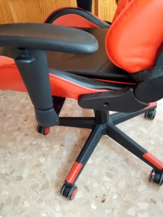 Sedia da Gaming MFAVOUR Nero/Arancione