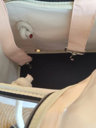 Bolso para perro Croci gris y rosa