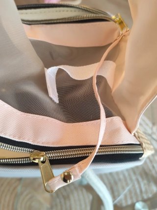 Bolso para perro Croci gris y rosa