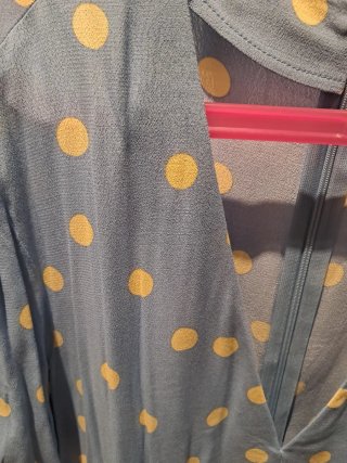 Mono Mango lunares azul y amarillo