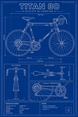 Bicicleta Carretera Titan Dorada Vintage