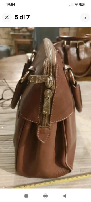 Borsa in pelle marrone