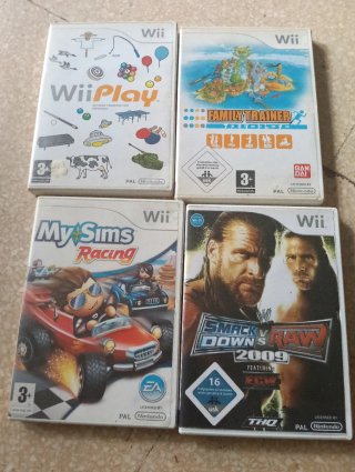 Pack 4 Juegos Wii: Wii Play, Family Trainer, My Si