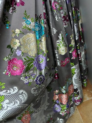 Traje de Fallera Gris Multicolor